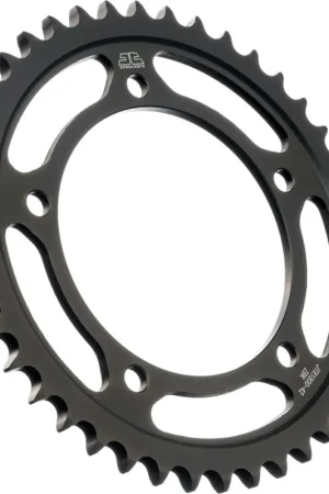 JT SPROCKETS - REAR STEEL 42T BL, 530 - Sprockets - BLACK ZINC FINISH Luxe